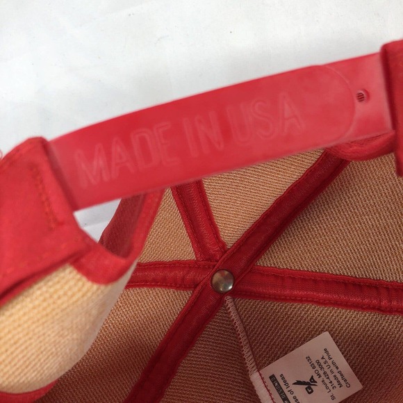 VINTAGE CITIZENS STATE BANK HAT CAP MENS SNAPBACK RED USA MADE TRUCKER 80s 90s - Picture 9 of 11